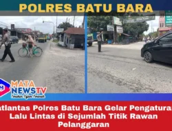 Satlantas Polres Batu Bara Gelar Pengaturan Lalu Lintas di Sejumlah Titik Rawan Pelanggaran
