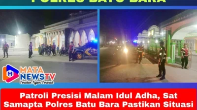 Patroli Presisi Malam Idul Adha, Sat Samapta Polres Batu Bara Pastikan Situasi Aman dan Kondusif