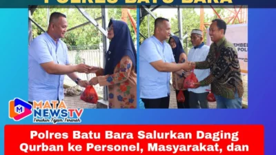 Polres Batu Bara Salurkan Daging Qurban ke Personel, Masyarakat, dan Media dalam Semangat Iduladha