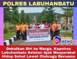 Dekatkan Diri ke Warga, Kapolres Labuhanbatu Selatan Ajak Masyarakat Hidup Sehat Lewat Olahraga Bersama