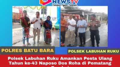 Polsek Labuhan Ruku Amankan Pesta Ulang Tahun ke-43 Naposo Dos Roha di Pematang Rambai