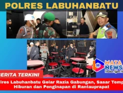 Polres Labuhanbatu Gelar Razia Gabungan, Sasar Tempat Hiburan dan Penginapan di Rantauprapat