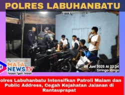 Polres Labuhanbatu Intensifkan Patroli Malam dan Public Address, Cegah Kejahatan Jalanan di Rantauprapat