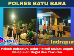 Polsek Indrapura Gelar Patroli Malam Cegah Balap Liar, Begal dan Tawuran