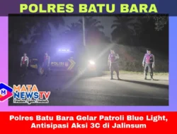 Polres Batu Bara Gelar Patroli Blue Light, Antisipasi Aksi 3C di Jalinsum