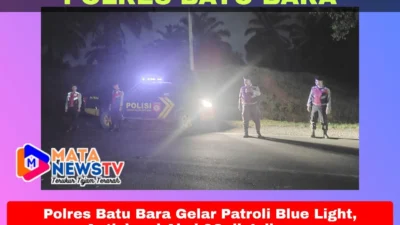 Polres Batu Bara Gelar Patroli Blue Light, Antisipasi Aksi 3C di Jalinsum