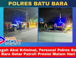 Cegah Aksi Kriminal, Personel Polres Batu Bara Gelar Patroli Presisi Malam Hari