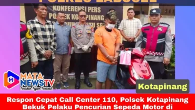 Respon Cepat Call Center 110, Polsek Kotapinang Bekuk Pelaku Pencurian Sepeda Motor di Labuhanbatu Selatan