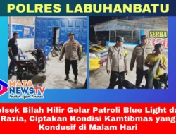 Polsek Bilah Hilir Gelar Patroli Blue Light dan Razia, Ciptakan Kondisi Kamtibmas yang Kondusif di Malam Hari