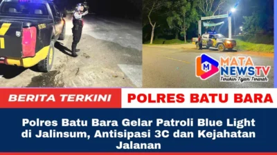 Polres Batu Bara Gelar Patroli Blue Light di Jalinsum, Antisipasi 3C dan Kejahatan Jalanan