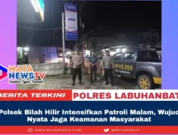 Polsek Bilah Hilir Intensifkan Patroli Malam, Wujud Nyata Jaga Keamanan Masyarakat