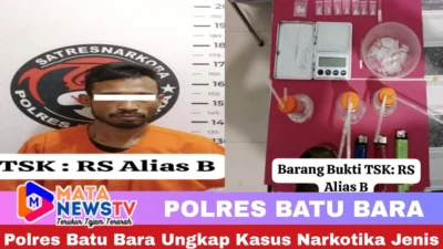 Polres Batu Bara Ungkap Kasus Narkotika Jenis Sabu di Kelurahan Indrapura