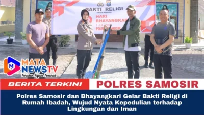 Polres Samosir dan Bhayangkari Gelar Bakti Religi di Rumah Ibadah, Wujud Nyata Kepedulian terhadap Lingkungan dan Iman