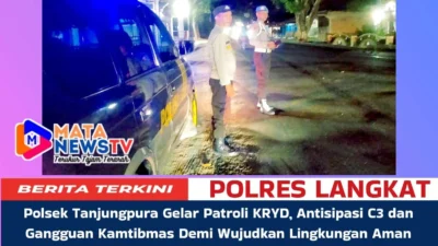 Polsek Tanjungpura Gelar Patroli KRYD, Antisipasi C3 dan Gangguan Kamtibmas Demi Wujudkan Lingkungan Aman