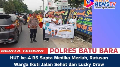 HUT ke-4 RS Sapta Medika Meriah, Ratusan Warga Ikuti Jalan Sehat dan Lucky Draw