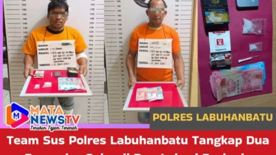 Team Sus Polres Labuhanbatu Tangkap Dua Pengedar Sabu di Dua Lokasi Berbeda
