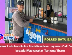 Polsek Labuhan Ruku Sosialisasikan Layanan Call Center 110 kepada Masyarakat Tanjung Tiram