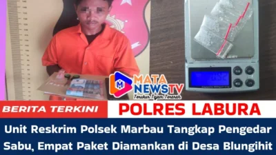 Unit Reskrim Polsek Marbau Tangkap Pengedar Sabu, Empat Paket Diamankan di Desa Blungihit
