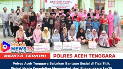 Polres Aceh Tenggara Salurkan Bantuan Sosial di Tiga Titik, Wujud Nyata Kepedulian Menyambut Hari Bhayangkara ke-79