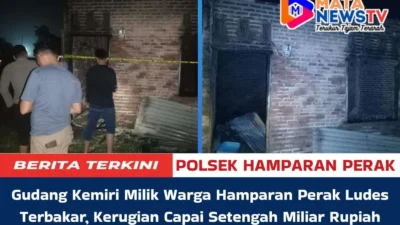 Gudang Kemiri Milik Warga Hamparan Perak Ludes Terbakar, Kerugian Capai Setengah Miliar Rupiah