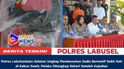 Polres Labuhanbatu Selatan Ungkap Pembunuhan Sadis Bermotif Sakit Hati di Kebun Sawit, Pelaku Ditangkap Sehari Setelah Kejadian