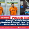 Sinergi TNI-Polri Berantas Narkoba di Sergai, Dua Tersangka Diamankan, Satu Masih DPO