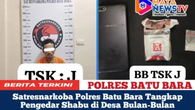 Satresnarkoba Polres Batu Bara Tangkap Pengedar Shabu di Desa Bulan-Bulan