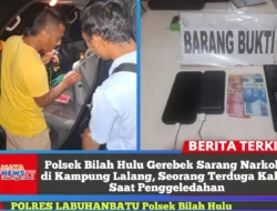 Polsek Bilah Hulu Gerebek Sarang Narkoba di Kampung Lalang, Seorang Terduga Kabur Saat Penggeledahan
