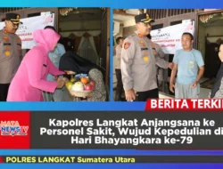 Kapolres Langkat Anjangsana ke Personel Sakit, Wujud Kepedulian di Hari Bhayangkara ke-79