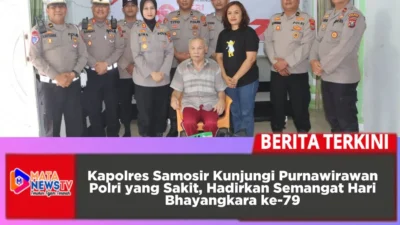 Kapolres Samosir Kunjungi Purnawirawan Polri yang Sakit, Hadirkan Semangat Hari Bhayangkara ke-79