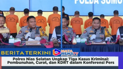 Polres Nias Selatan Ungkap Tiga Kasus Kriminal: Pembunuhan, Curat, dan KDRT dalam Konferensi Pers
