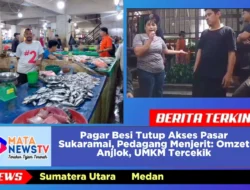 Pagar Besi Tutup Akses Pasar Sukaramai, Pedagang Menjerit: Omzet Anjlok, UMKM Tercekik