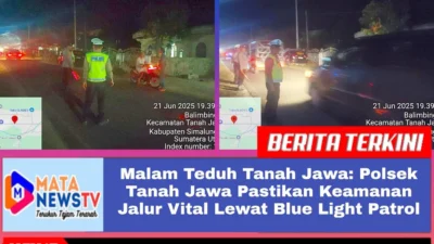 Malam Teduh Tanah Jawa: Polsek Tanah Jawa Pastikan Keamanan Jalur Vital Lewat Blue Light Patrol