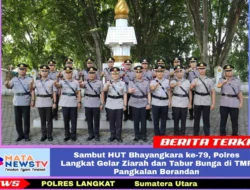 Sambut HUT Bhayangkara ke-79, Polres Langkat Gelar Ziarah dan Tabur Bunga di TMP Pangkalan Berandan