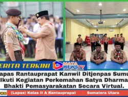 Lapas Rantauprapat Kanwil Ditjenpas Sumut Ikuti Kegiatan Perkemahan Satya Dharma Bhakti Pemasyarakatan Secara Virtual.
