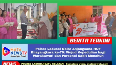 Polres Labusel Gelar Anjangsana HUT Bhayangkara ke-79: Wujud Kepedulian bagi Warakawuri dan Personel Sakit Menahun