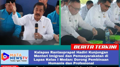 Wujudkan Pemasyarakatan yang Lebih Humanis dan Profesional, Kalapas Rantauprapat Hadiri Kunjungan Kerja Menteri Imigrasi dan Pemasyarakatan di Lapas Kelas 1 Medan.