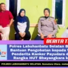 Polres Labuhanbatu Selatan Berikan Bantuan Pengobatan kepada Warga Penderita Kanker Payudara dalam R...