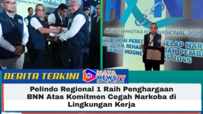 Pelindo Regional 1 Raih Penghargaan BNN Atas Komitmen Cegah Narkoba di Lingkungan Kerja