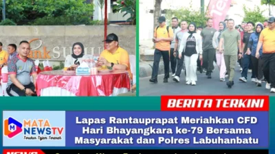 Lapas Rantauprapat Meriahkan CFD Hari Bhayangkara ke-79 Bersama Masyarakat dan Polres Labuhanbatu