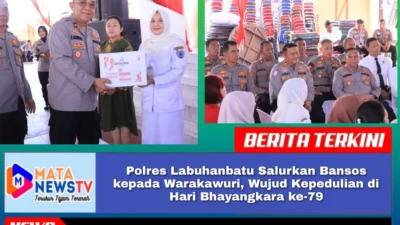 Polres Labuhanbatu Salurkan Bansos kepada Warakawuri, Wujud Kepedulian di Hari Bhayangkara ke-79