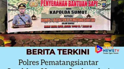 Polres Pematangsiantar Serahkan Hewan Qurban dari Kapolda Sumut ke Kompi 2 Batalyon B Sat Brimob