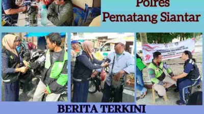Polres Pematangsianțar Gelar Pemeriksa Kesehatan Gratis Pengemudi Ojek Online