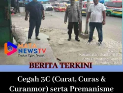 Cegah 3C dan Premanisme Diseputaran Pasar Horas, Polsek Siantar Barat Laksanakan Patroli Jalan Kaki 