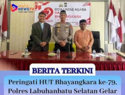Peringati HUT Bhayangkara ke-79, Polres Labuhanbatu Selatan Gelar Doa Bersama Lintas Agama