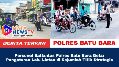Personel Satlantas Polres Batu Bara Gelar Pengaturan Lalu Lintas di Sejumlah Titik Strategis
