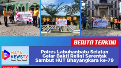 Polres Labuhanbatu Selatan Gelar Bakti Religi Serentak Sambut HUT Bhayangkara ke-79