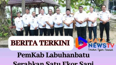 Pemerintah Kabupaten Labuhanbatu Serahkan Satu Ekor Sapi Kurban ke Lapas Rantauprapat. 