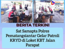 Sat Samapta Polres Pematangsiantar Gelar Patroli KRYD di Loket KBT Jalan Parapat