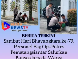 Sambut Hari Bhayangkara ke-79, Personel Bag Ops Polres Pematangsiantar Salurkan Bansos kepada Warga